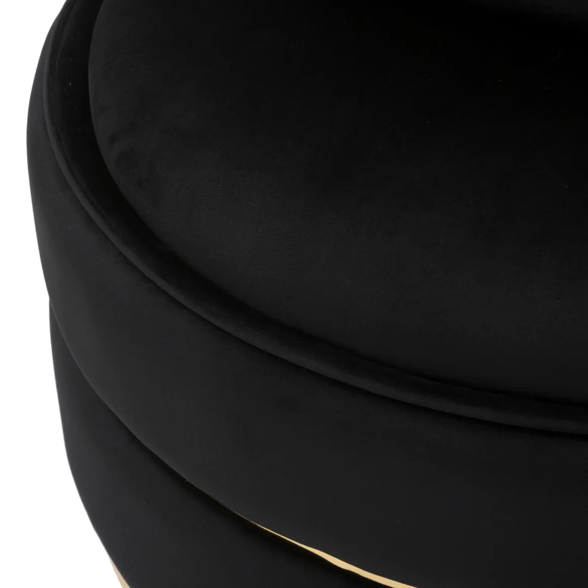 Poltrona Nero oro con Cuscini Materiale Struttura in Legno Nobilitato 84x84x72h cm, Materiale Struttura in Tessuto - Palang