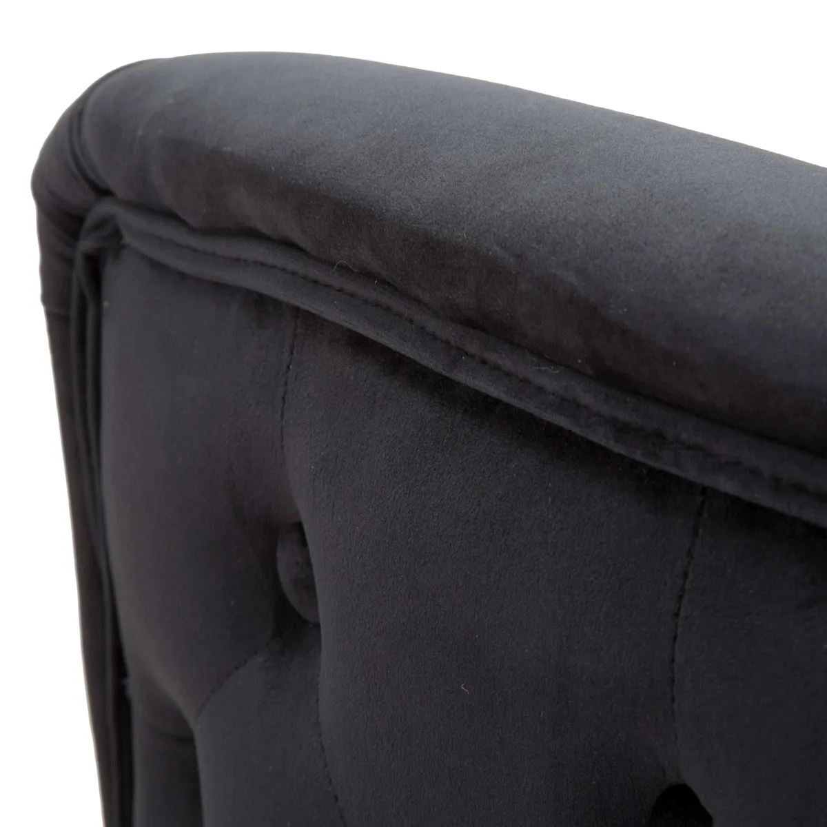 Poltrone > Dmora Poltrona Nero oro Rivestimento in Velluto Braccioli 76x74x71h cm, Materiale Struttura in Metallo - StIves Oro, Nero