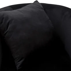 Poltrone > Dmora Poltrona Nero oro Rivestimento in Velluto Braccioli 76x74x71h cm, Materiale Struttura in Metallo - StIves Oro, Nero