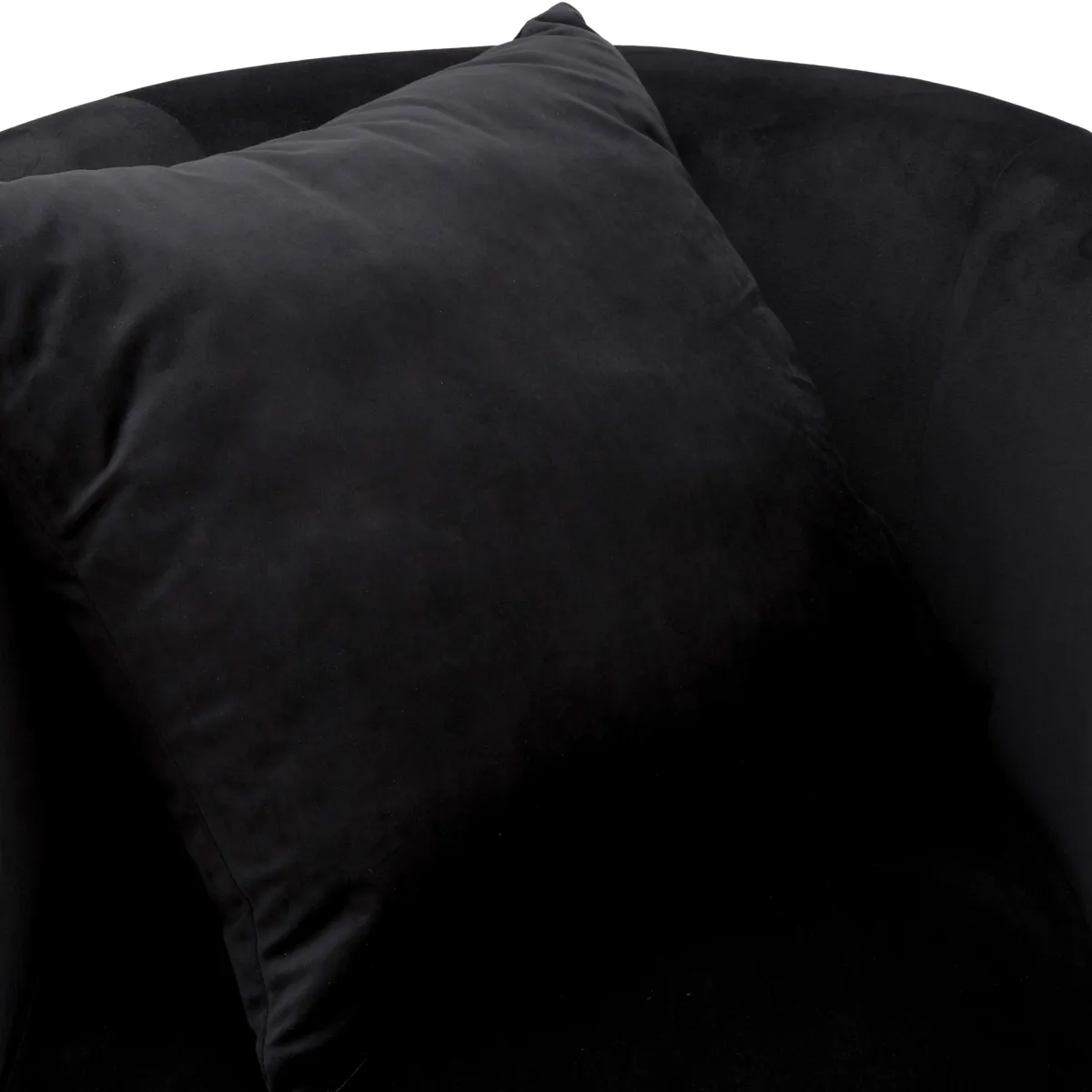 Poltrone > Dmora Poltrona Nero oro Rivestimento in Velluto Braccioli 76x74x71h cm, Materiale Struttura in Metallo - StIves Oro, Nero