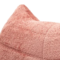 Poltrone > Dmora Poltrona Rivestimento in Tessuto Bouclè Materiale Struttura in Tessuto 27x27x108h cm, Altezza Seduta 45 cm - Battam Rosa