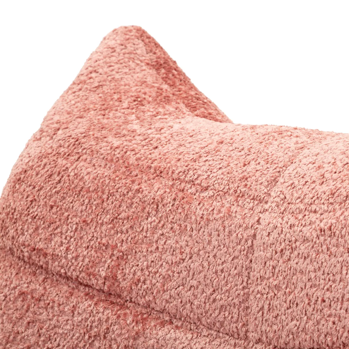 Poltrone > Dmora Poltrona Rivestimento in Tessuto Bouclè Materiale Struttura in Tessuto 27x27x108h cm, Altezza Seduta 45 cm - Battam Rosa
