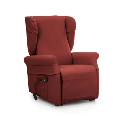 Poltrone|Poltrone Relax > Dmora Poltrona Sfoderabile Reclinabile 75x84x107h cm, Braccioli Made in Italy - Treia Rosso Bordeaux