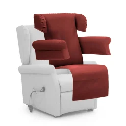 Poltrone|Poltrone Relax > Dmora Poltrona Sfoderabile Reclinabile 75x84x107h cm, Braccioli Made in Italy - Treia Rosso Bordeaux