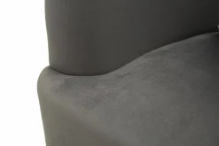 Poltrone|Poltroncine > Dmora Poltrona spessa in poliestere con braccioli grigia e argento - Landi Argento, Grigio