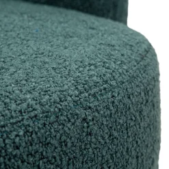 Poltrone > Dmora Poltrona Verde Ottanio Nero Base Girevole Braccioli 70x72x75h cm, Materiale Struttura in Legno Nobilitato - Morond Nero, Verde Ottanio