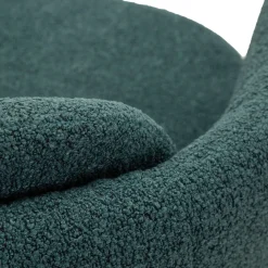 Poltrone > Dmora Poltrona Verde Ottanio Nero Base Girevole Braccioli 70x72x75h cm, Materiale Struttura in Legno Nobilitato - Morond Nero, Verde Ottanio
