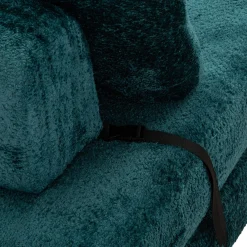 Poltrona Verde Petrolio Trasformabile in Letto, Rivestimento in Tessuto Bouclè Reclinabile 31x31x97h cm, Materiale Struttura in Tessuto - Abyane