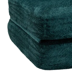 Poltrona Verde Petrolio Trasformabile in Letto, Rivestimento in Tessuto Bouclè Reclinabile 31x31x97h cm, Materiale Struttura in Tessuto - Abyane