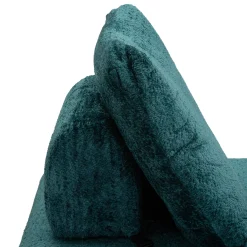 Poltrona Verde Petrolio Trasformabile in Letto, Rivestimento in Tessuto Bouclè Reclinabile 31x31x97h cm, Materiale Struttura in Tessuto - Abyane