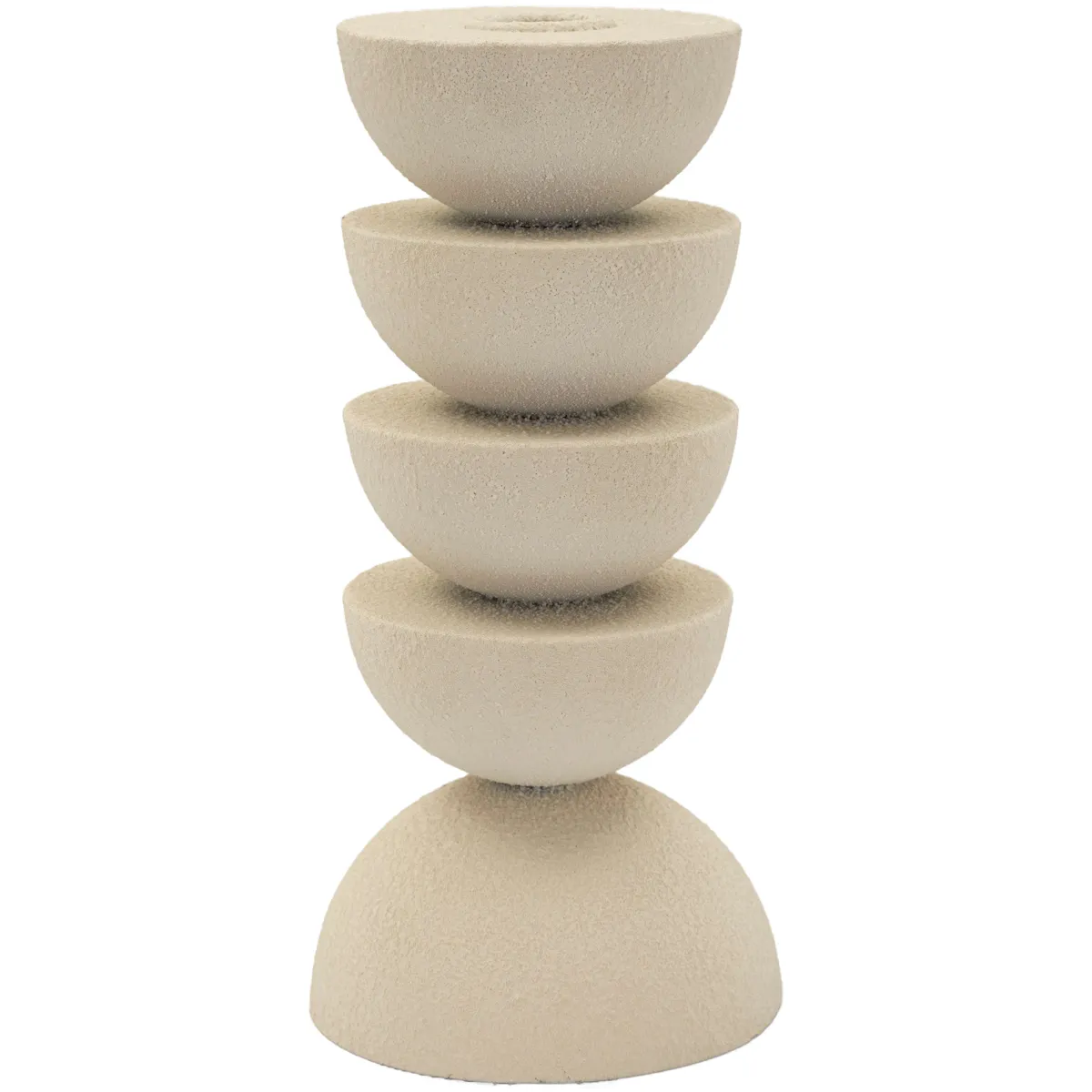 Oggettistica > Dmora Portacandela Sfumatura Colore Struttura Crema, - Faratite Bianco Crema