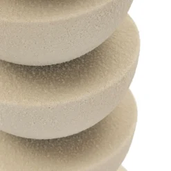 Oggettistica > Dmora Portacandela Sfumatura Colore Struttura Crema, - Faratite Bianco Crema