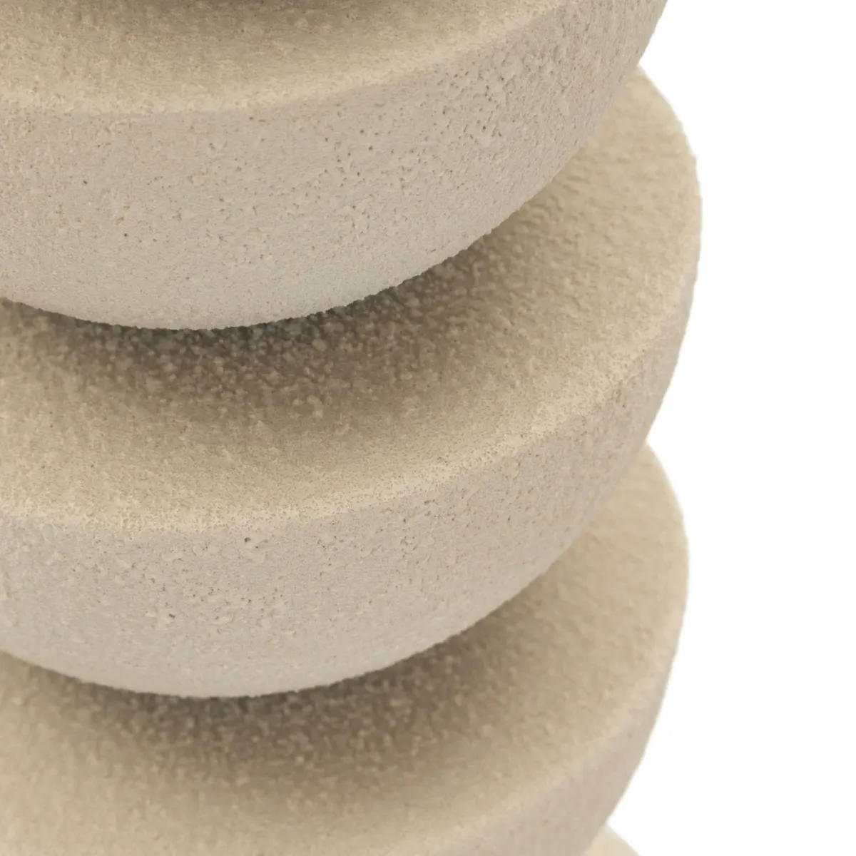 Oggettistica > Dmora Portacandela Sfumatura Colore Struttura Crema, - Faratite Bianco Crema