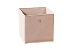 Portaoggetti pieghevole in polipropilene, color beige, cm 32x32x31