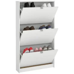 Scarpiere|Lavanderia > Dmora Porta scarpe 3 ante bianca 70x123h cm - Aran Bianco