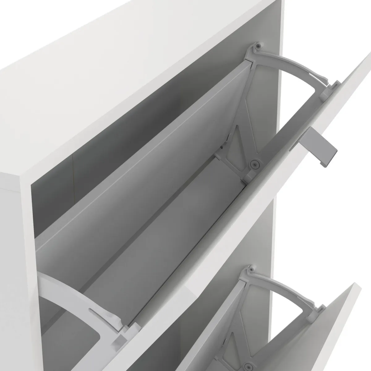 Scarpiere|Lavanderia > Dmora Porta scarpe 3 ante bianca 70x123h cm - Aran Bianco