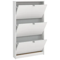 Scarpiere|Lavanderia > Dmora Porta scarpe 3 ante bianca 70x123h cm - Aran Bianco