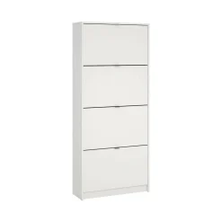 Scarpiere > Dmora Porta scarpe 4 ante bianca 70x162h cm - Epidoto Bianco