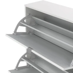 Scarpiere > Dmora Porta scarpe 4 ante bianca 70x162h cm - Epidoto Bianco