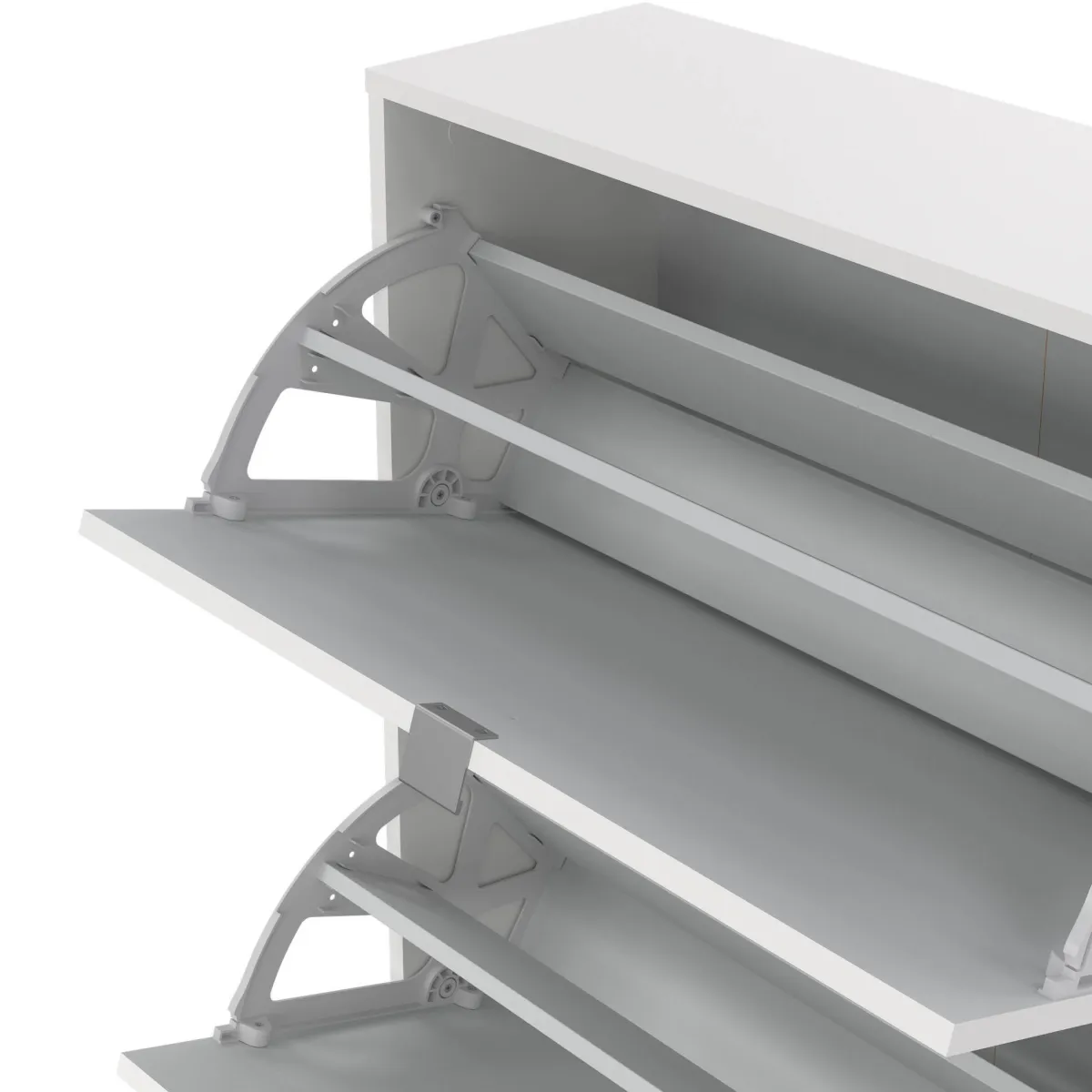Scarpiere > Dmora Porta scarpe 4 ante bianca 70x162h cm - Epidoto Bianco