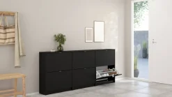 Porta scarpe 2 ante nera 70x85h cm - Larry