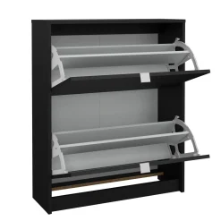 Porta scarpe 2 ante nera 70x85h cm - Larry