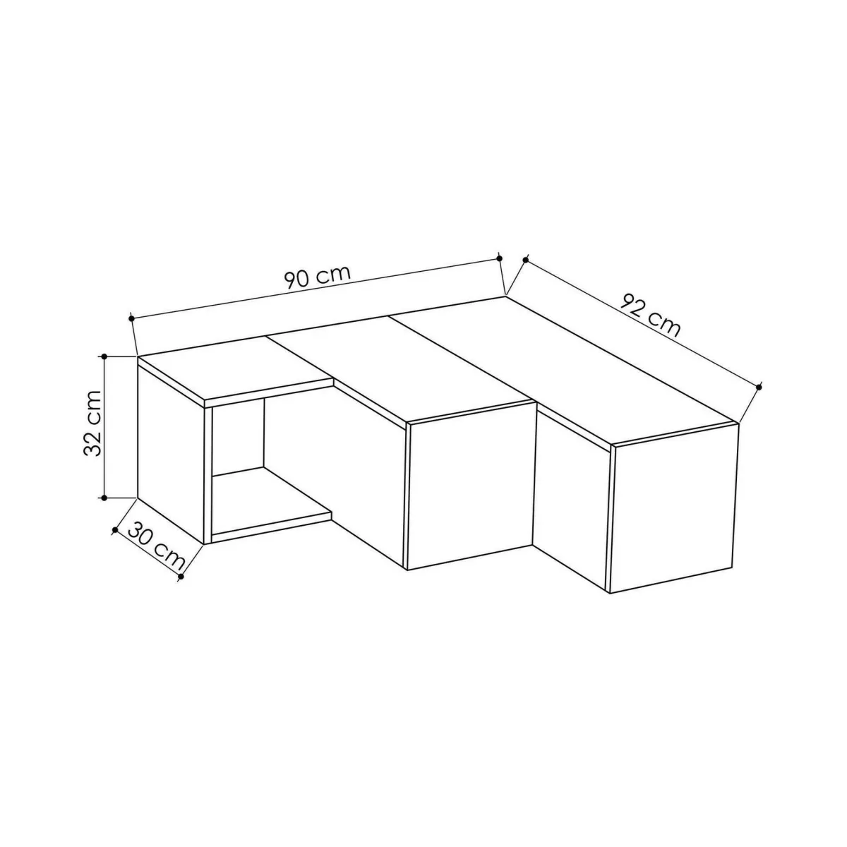 Mobili Porta Tv|Salotto > Dmora Porta TV antracite e beige 90x92x32h cm 2 ante e 2 cassetti - Fiorenza Beige, Nero Antracite