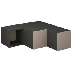 Mobili Porta Tv|Salotto > Dmora Porta TV antracite e beige 90x92x32h cm 2 ante e 2 cassetti - Fiorenza Beige, Nero Antracite