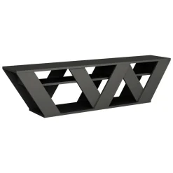 Mobili Porta Tv|Salotto > Dmora Porta TV antracite 158x30x40h cm in legno - Arcobaleno Nero Antracite