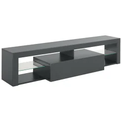 Porta TV antracite 160x40x35h cm in legno - Ivy