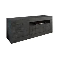Porta TV ardesia 138x42x56h cm 3 ante - Iole