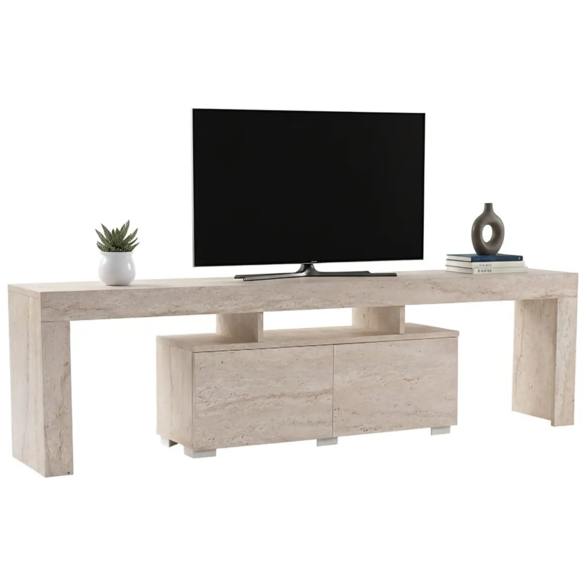 Porta TV beige 180x31x50h cm 2 ante - Andarna