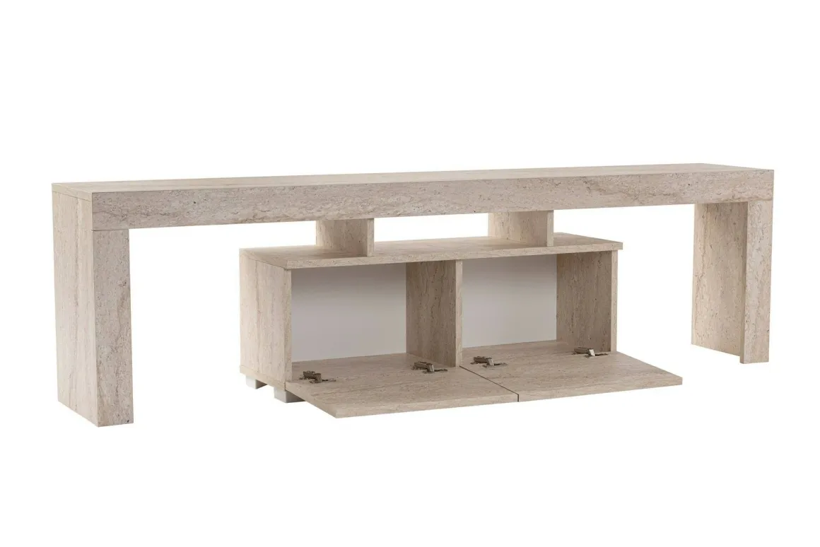 Porta TV beige 180x31x50h cm 2 ante - Andarna
