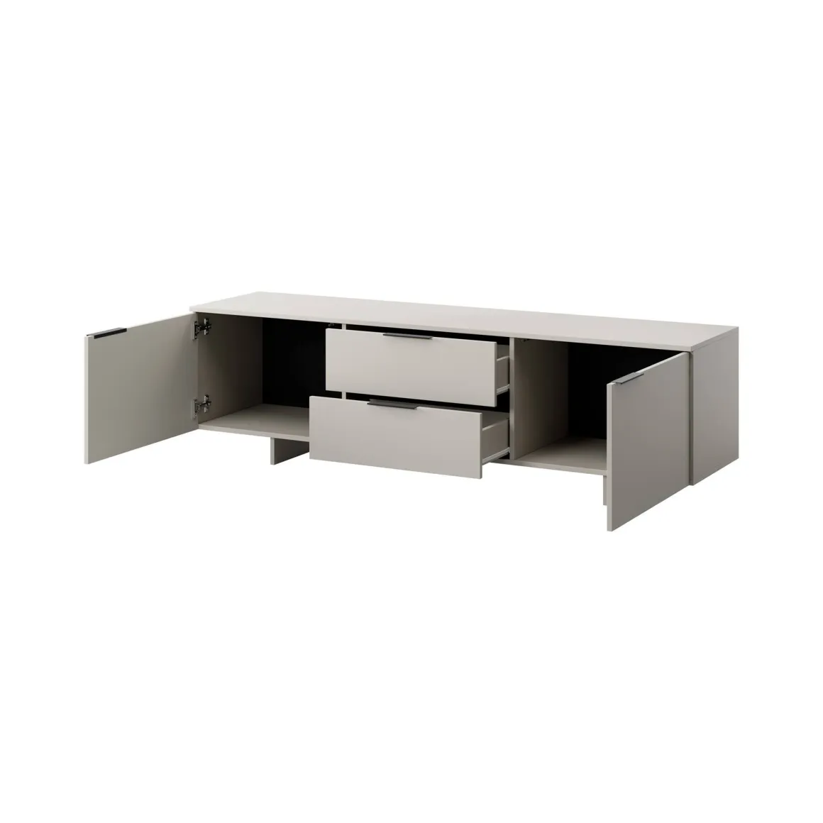 Porta TV beige 180x41x55h cm 2 ante e 2 cassetti - Cislago