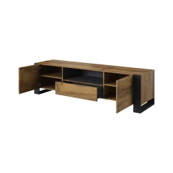 Porta TV beige 150x42x60h cm 3 ante - Frassino