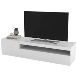 Porta TV bianco lucido 150x40x37h cm 2 ante - Ardy