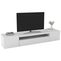 Porta TV bianco lucido 200x40x37h cm 3 ante - Amore
