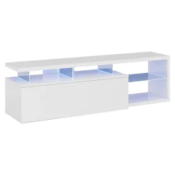Mobili Porta Tv|Salotto > Dmora Porta TV 150x41x50h cm in legno - Amiuty Bianco Lucido