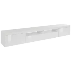 Porta TV bianco 240x40x35h cm 3 ante - Animali