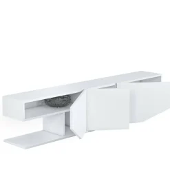 Porta TV bianco 180x30x40h cm 3 ante - Assorata
