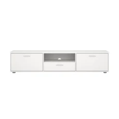 Porta TV bianco 177x39x38h cm 2 ante e 1 cassetto - Giaele