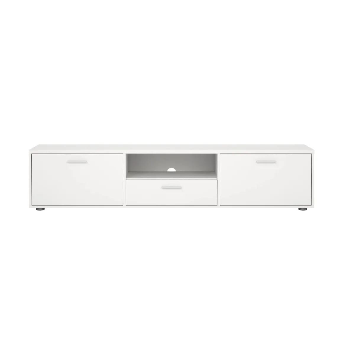 Porta TV bianco 177x39x38h cm 2 ante e 1 cassetto - Giaele