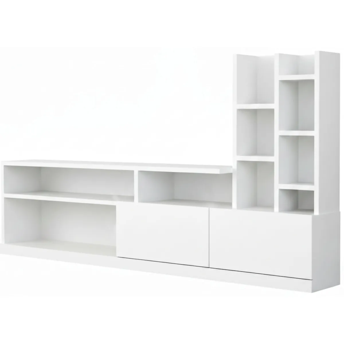 Mobili Porta Tv|Salotto > Dmora Porta TV 164x25x91h cm 2 ante - Kristal Bianco