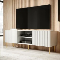 Porta TV bianco 150x42x52h cm 2 ante - Magnano