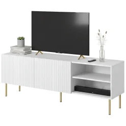 Porta TV bianco 150x42x52h cm 2 ante - Magnano