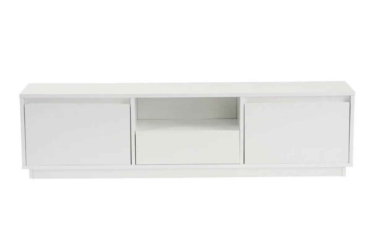Mobili Porta Tv > Dmora Porta TV 160x29x42h cm 3 ante - Morrigan Bianco