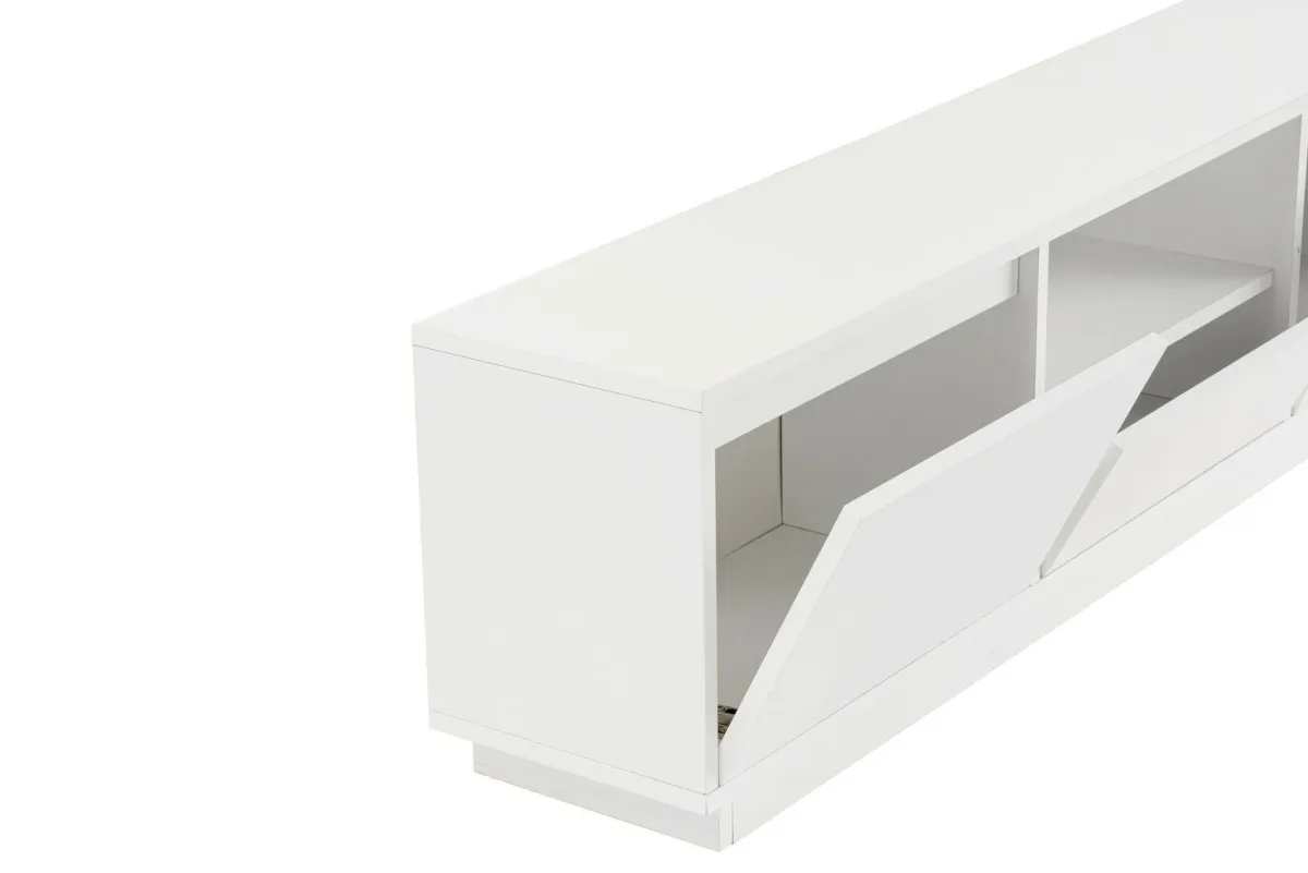 Mobili Porta Tv > Dmora Porta TV 160x29x42h cm 3 ante - Morrigan Bianco