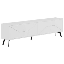 Mobili Porta Tv > Dmora Porta TV 180x29x50h cm 4 ante - OlgadiKiev Bianco