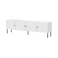Porta TV bianco 201x40x60h cm 4 ante - Piode