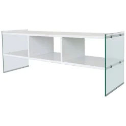 Mobili Porta Tv|Salotto > Dmora Porta TV 120x35x45h cm in legno - Winifred Bianco